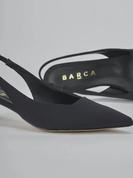 Décolleté e slingback tacco 4cm licra nero