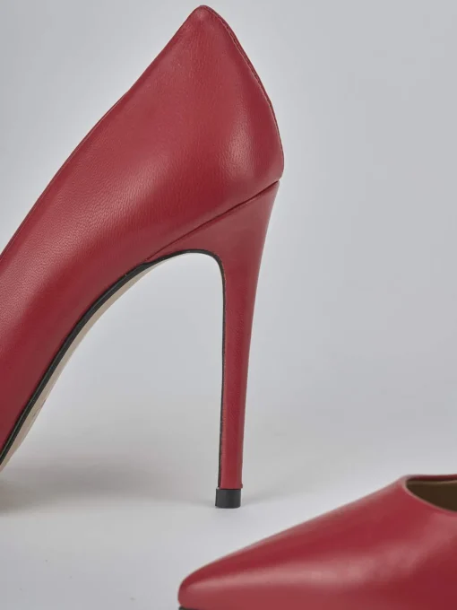 Décolleté e slingback tacco 10cm pelle rosso