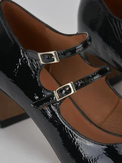 Décolleté e slingback tacco 5cm pelle nero