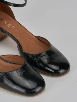 Décolleté e slingback tacco 5cm pelle nero