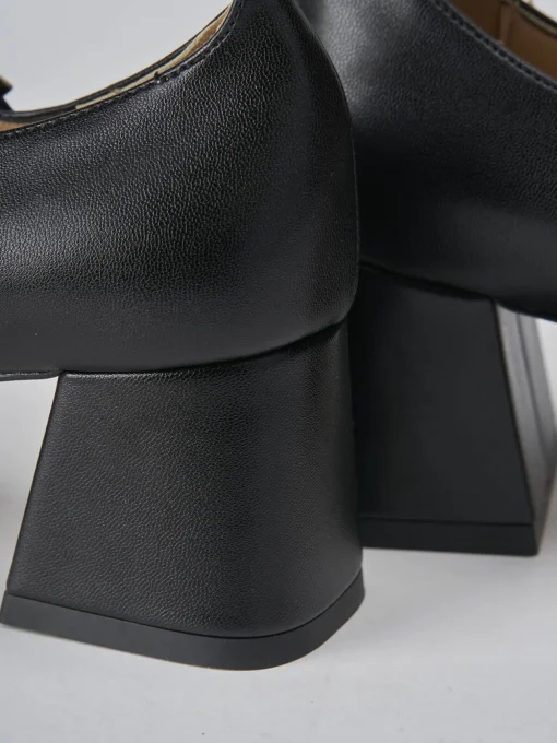 Décolleté e slingback tacco 6cm pelle nero