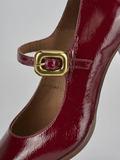Décolleté e slingback tacco 7cm vernice bordo'