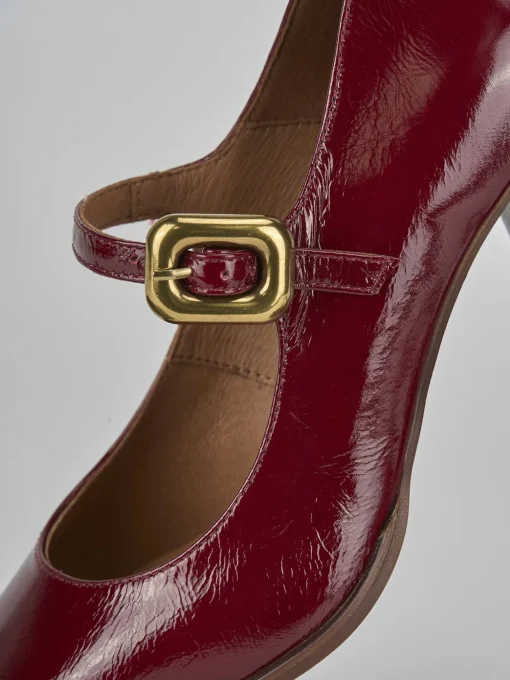 Décolleté e slingback tacco 7cm vernice bordo'