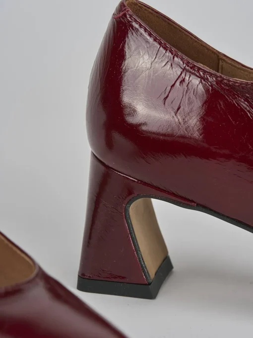 Décolleté e slingback tacco 5cm vernice bordo'