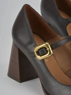 Décolleté e slingback tacco 7cm pelle testa