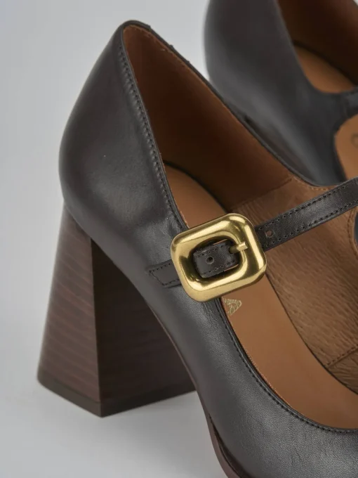 Décolleté e slingback tacco 7cm pelle testa
