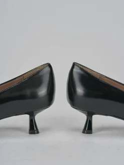 Décolleté e slingback tacco 5cm pelle nero