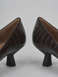 Décolleté e slingback tacco 5cm cocco testa