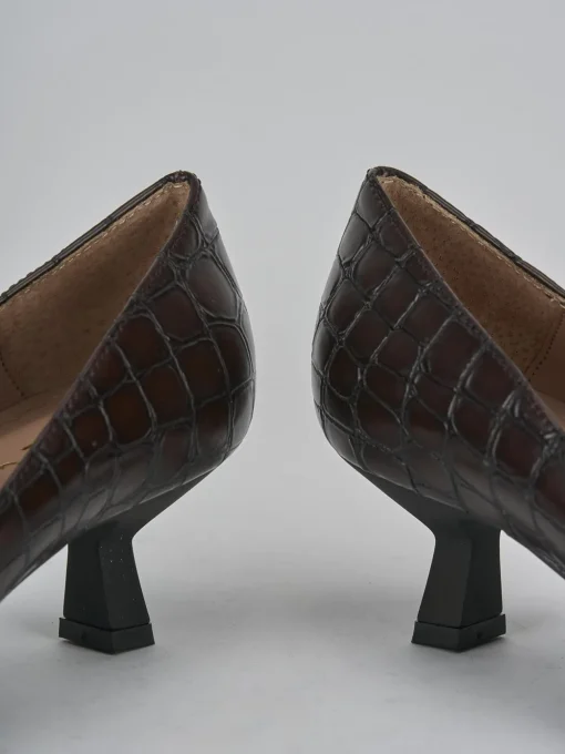 Décolleté e slingback tacco 5cm cocco testa