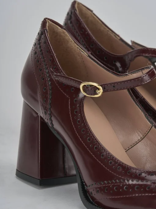 Décolleté e slingback tacco 8cm pelle bordo'