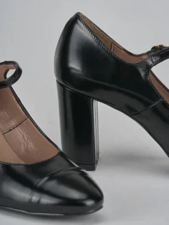 Décolleté e slingback tacco 8cm pelle nero