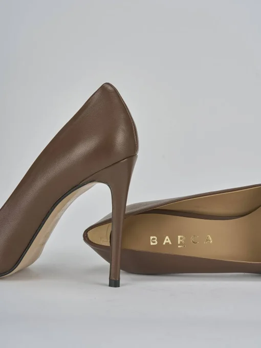 Décolleté e slingback tacco 10cm pelle testa
