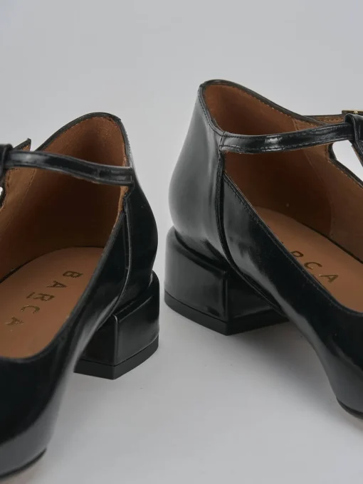 Décolleté e slingback tacco 3cm pelle nero