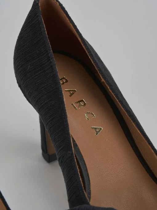 Décolleté e slingback tacco 7cm pelle nero