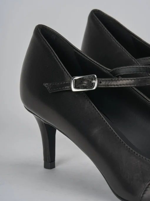 Décolleté e slingback tacco 5cm pelle nero