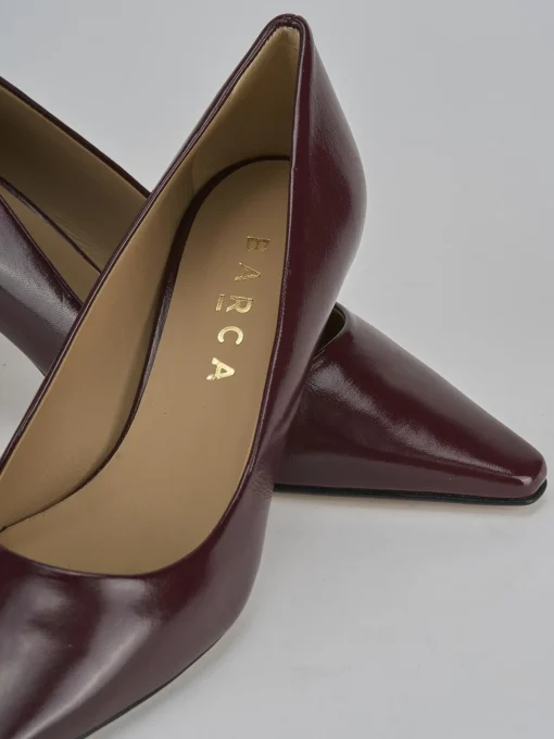 Décolleté e slingback tacco 3cm vernice bordo'