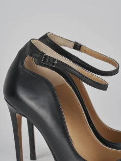Décolleté e slingback tacco 11cm pelle nero