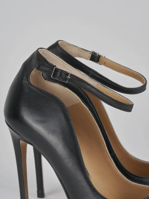 Décolleté e slingback tacco 11cm pelle nero