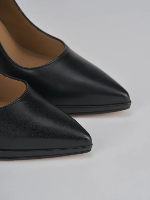 Décolleté e slingback tacco 11cm pelle nero