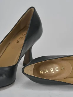 Décolleté e slingback tacco 7cm pelle nero