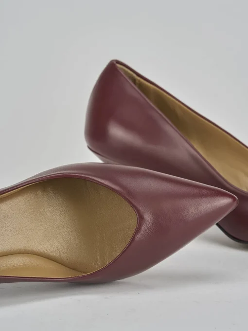 Décolleté e slingback tacco 5cm pelle bordo'