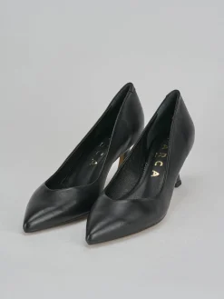 Décolleté e slingback tacco 5cm pelle nero