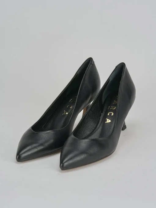 Décolleté e slingback tacco 5cm pelle nero