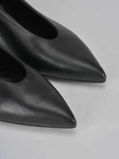 Décolleté e slingback tacco 5cm pelle nero