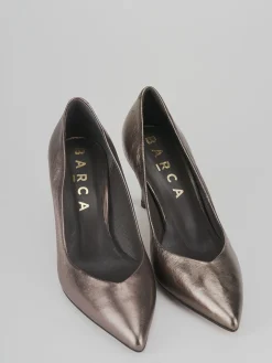 Décolleté e slingback tacco 7cm pelle beige