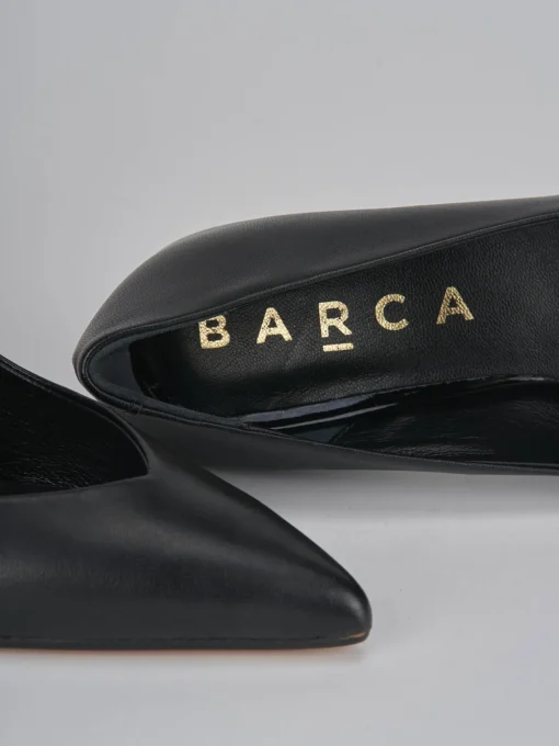 Décolleté e slingback tacco 7cm pelle nero