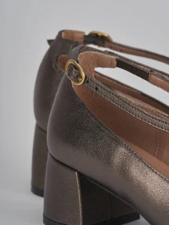 Décolleté e slingback tacco 5cm pelle testa