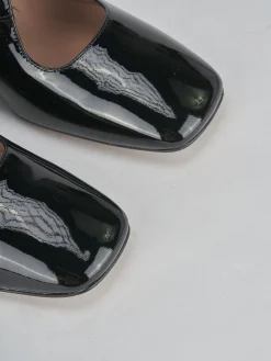 Décolleté e slingback tacco 5cm pelle nero