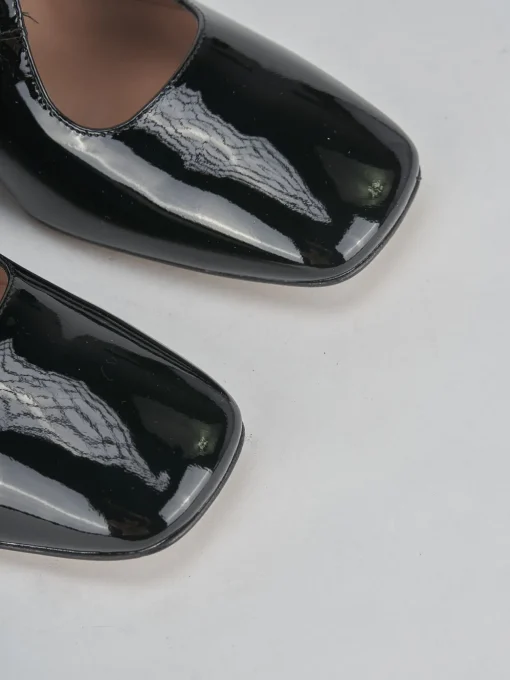 Décolleté e slingback tacco 5cm pelle nero