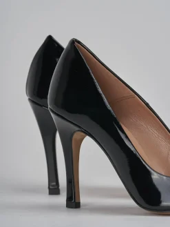 Décolleté e slingback tacco 9cm vernice nero