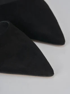 Décolleté e slingback tacco 5cm camoscio nero