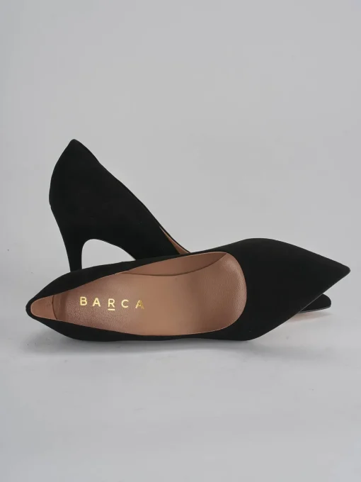 Décolleté e slingback tacco 9cm camoscio nero