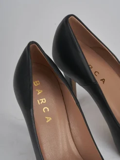 Décolleté e slingback tacco 9cm pelle nero
