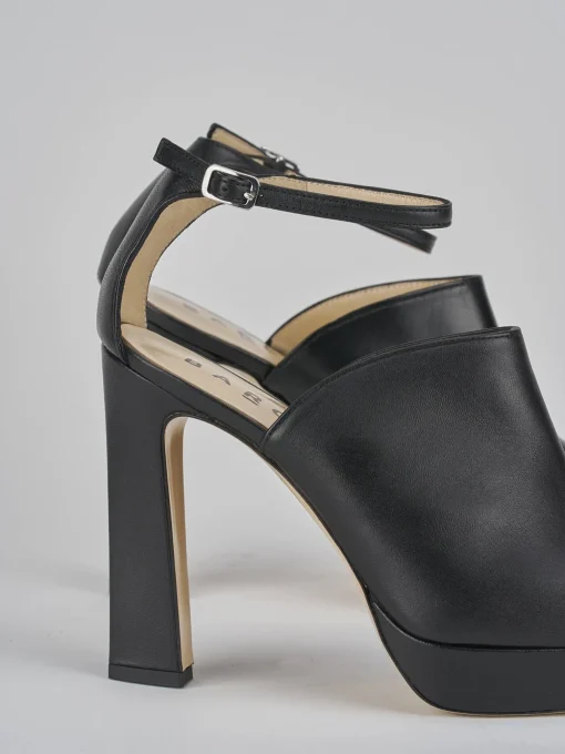 Décolleté e slingback tacco 11cm pelle nero