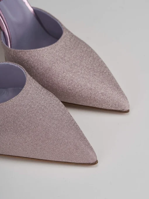 Décolleté e slingback tacco 10cm pelle rosa