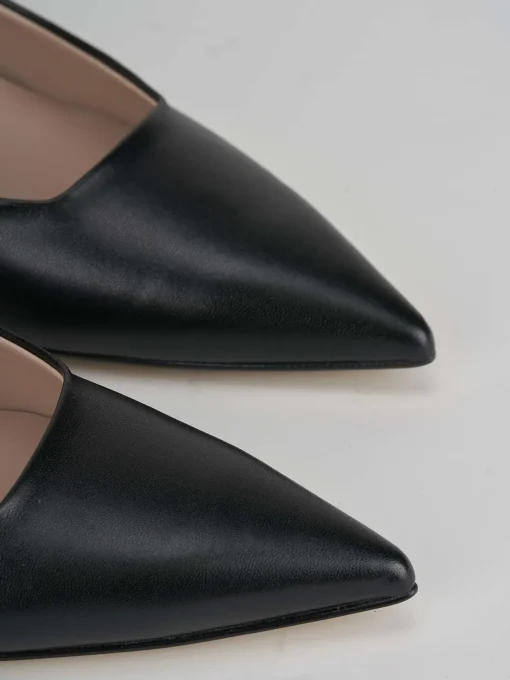 Décolleté e slingback tacco 3cm pelle nero