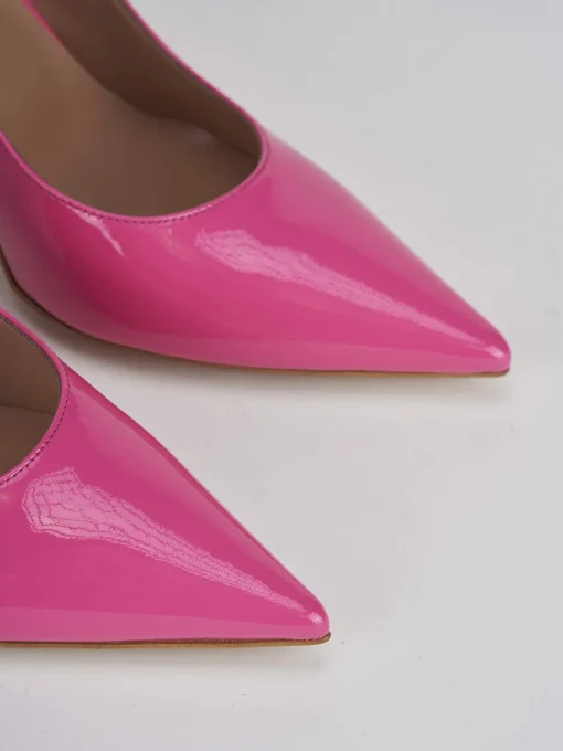 Décolleté e slingback tacco 9cm vernice rosa
