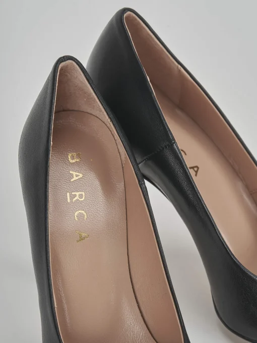 Décolleté e slingback tacco 9cm pelle nero