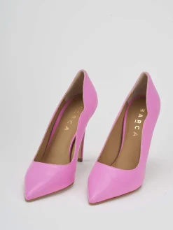 Décolleté e slingback tacco 10cm pelle rosa