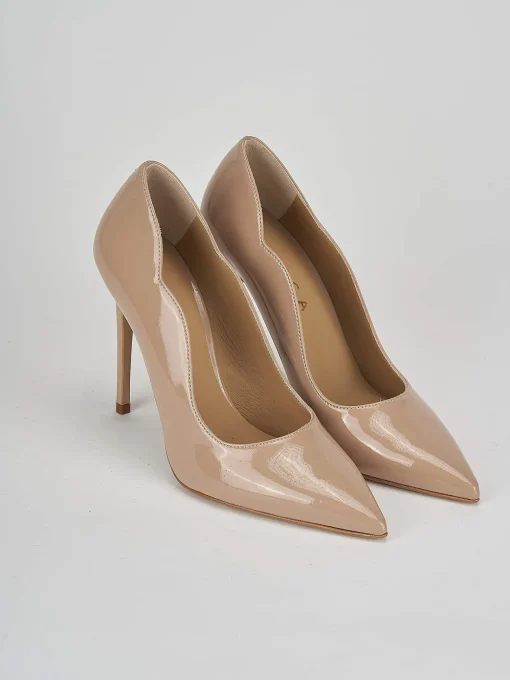 Décolleté e slingback tacco 10cm vernice rosa