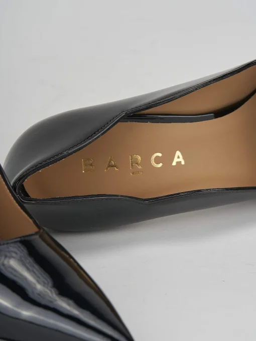 Décolleté e slingback tacco 10cm vernice nero