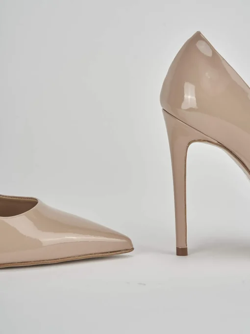 Décolleté e slingback tacco 11cm vernice rosa