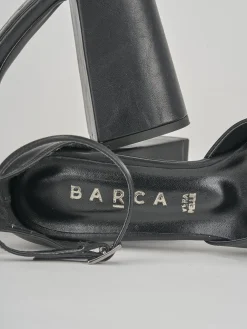 Décolleté e slingback tacco 11cm pelle nero
