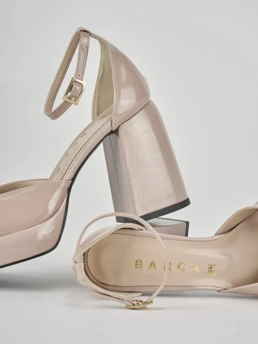Décolleté e slingback tacco 11cm vernice rosa