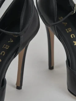 Décolleté e slingback tacco 9cm pelle nero
