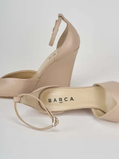 Décolleté e slingback tacco 11cm pelle rosa